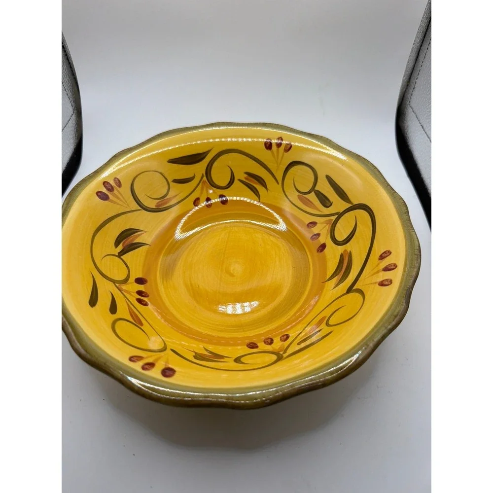 4 Home Trends Italian Villa Bowls Rustic 8 Inch Soup Pasta Salad Serveware